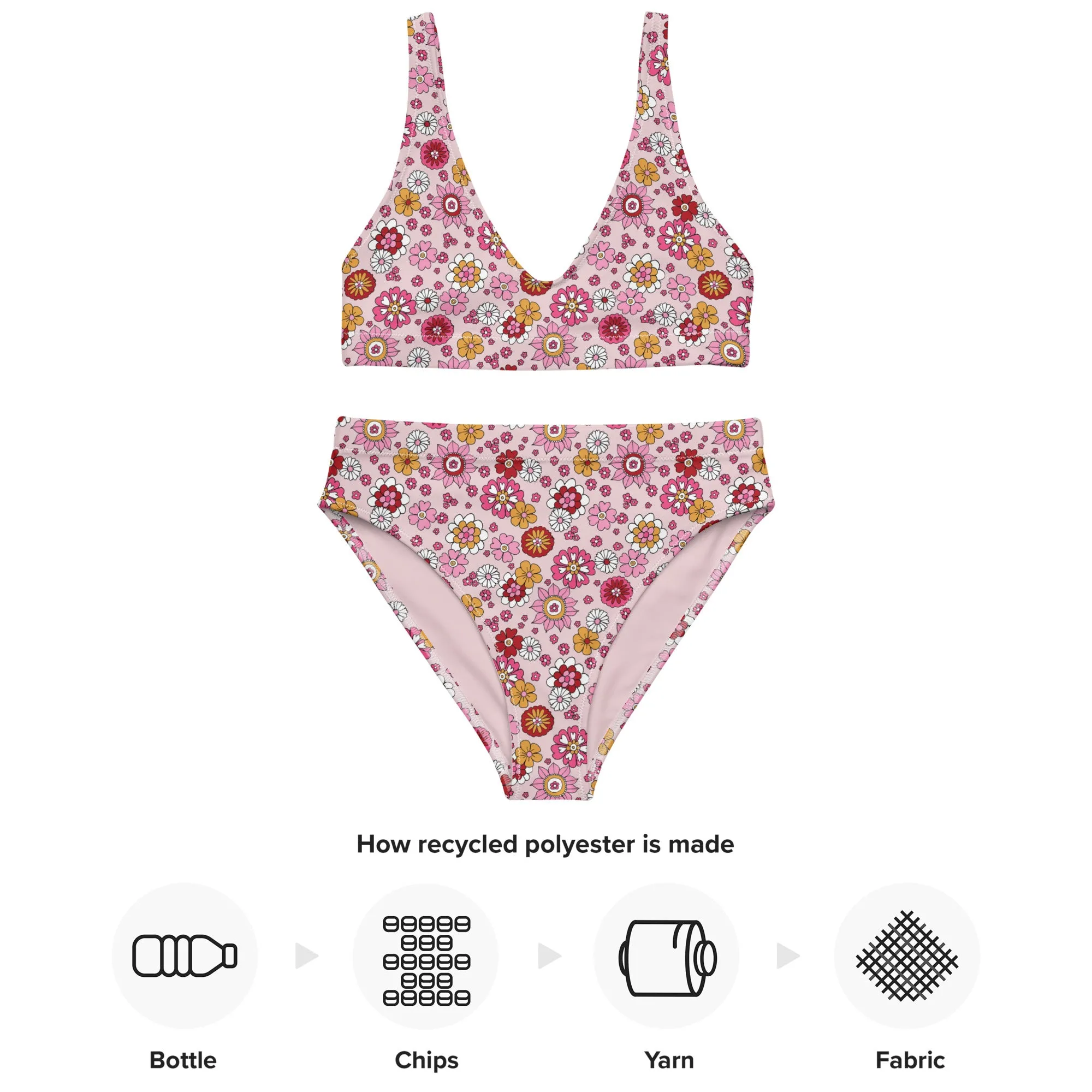 High Waisted Bikini Womens (Glamourange Luxury Bikini High Waisted - 006 Patterns Model)