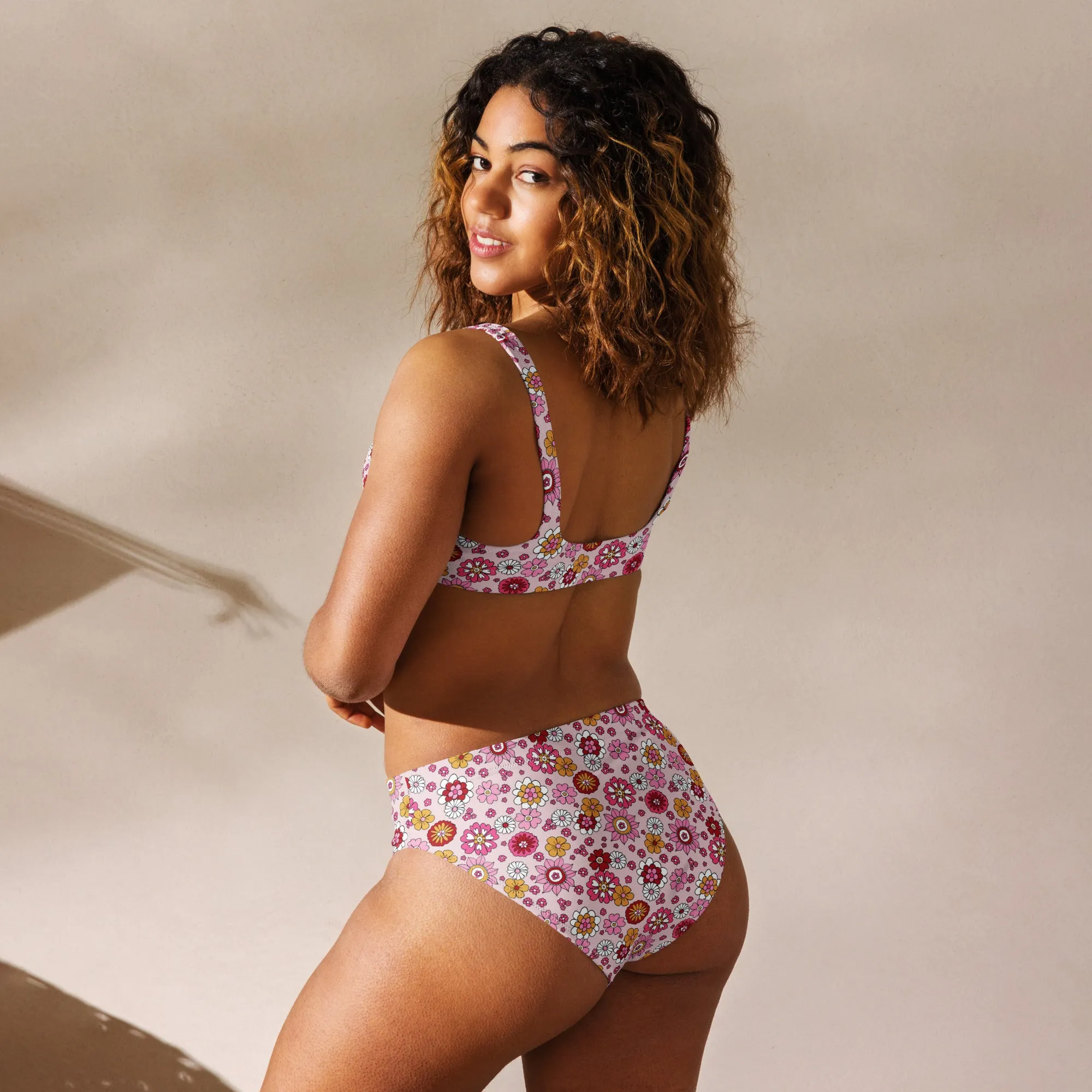 High Waisted Bikini Womens (Glamourange Luxury Bikini High Waisted - 006 Patterns Model)