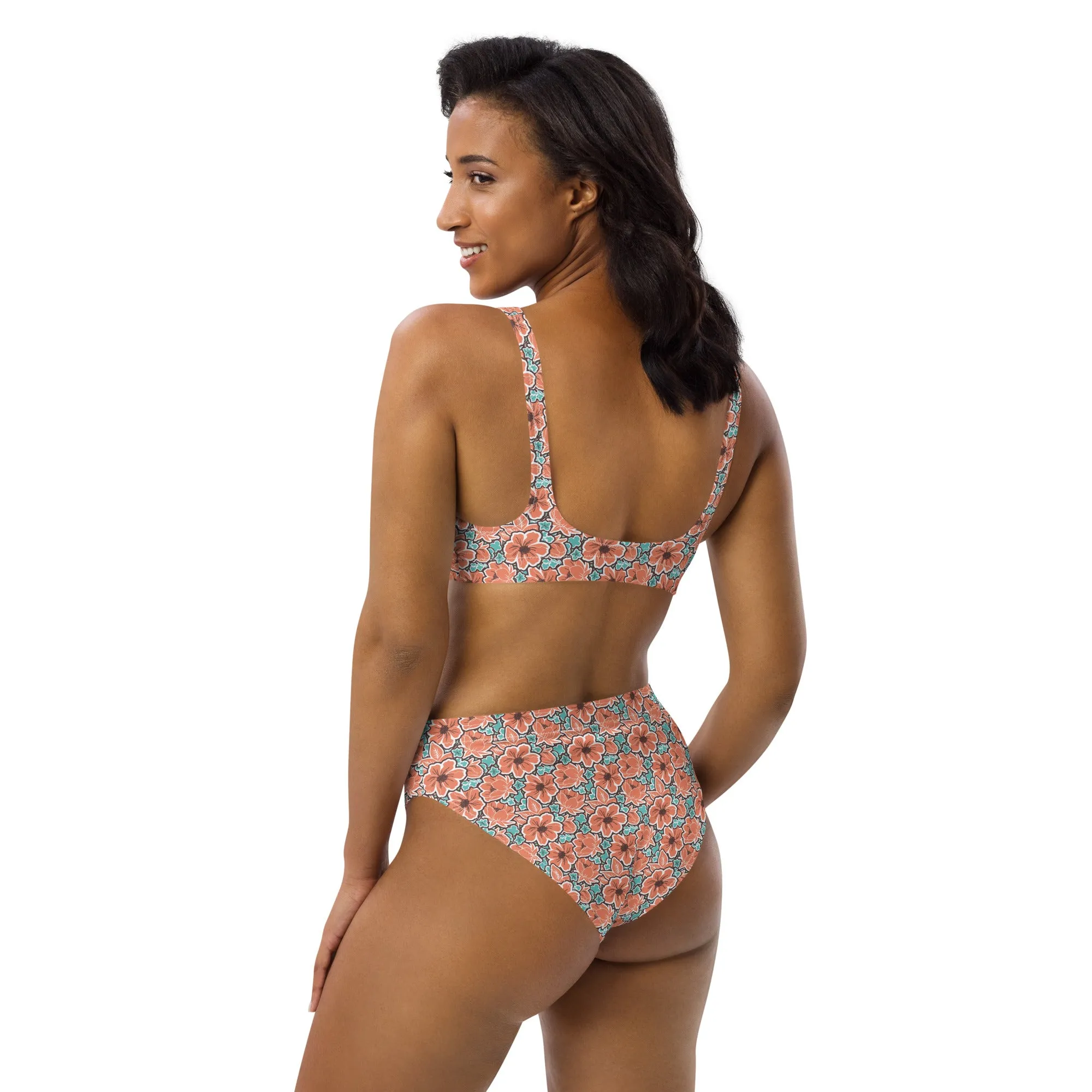 High Waisted Bikini Womens (Glamourange Luxury Bikini High Waisted - 0070 Patterns Model)