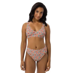 High Waisted Bikini Womens (Glamourange Luxury Bikini High Waisted - 0070 Patterns Model)