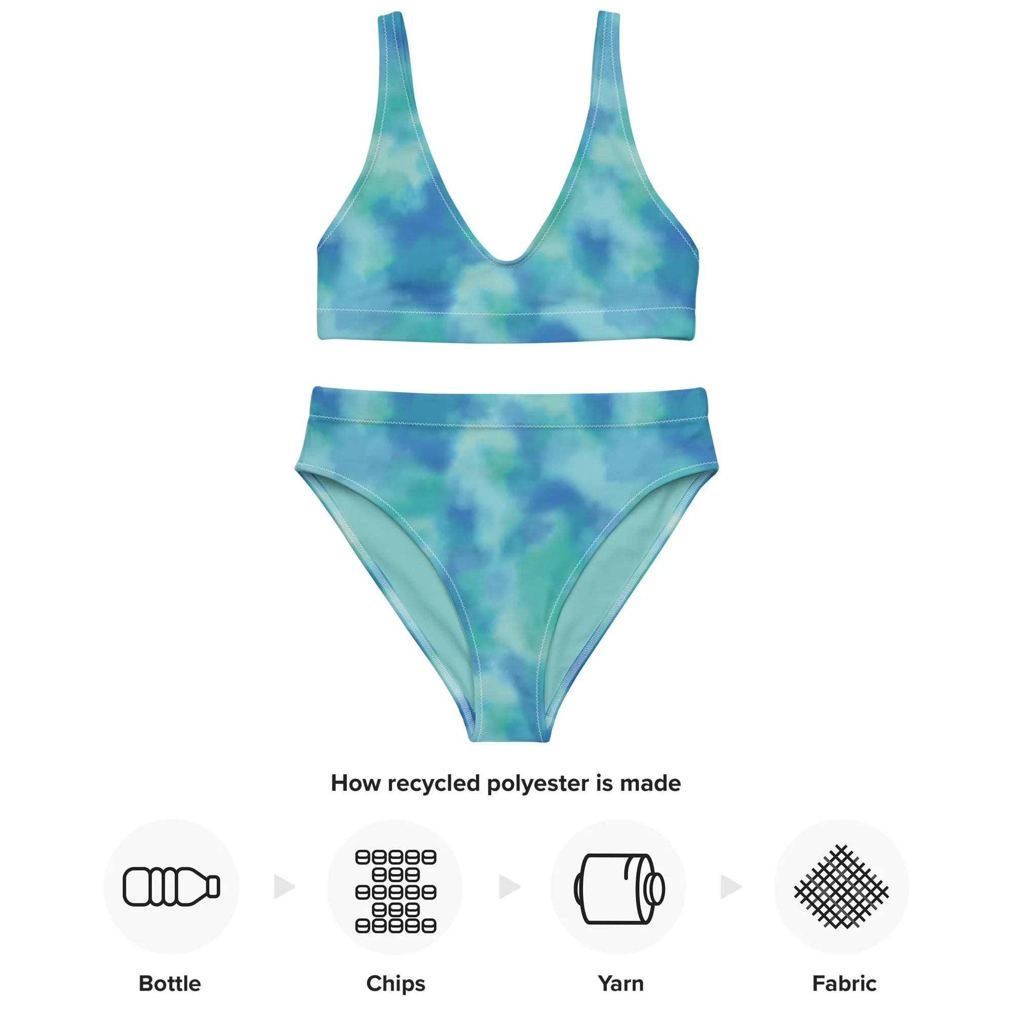 High Waisted Bikini Womens (Glamourange Luxury Bikini High Waisted - 0075 Patterns Model)