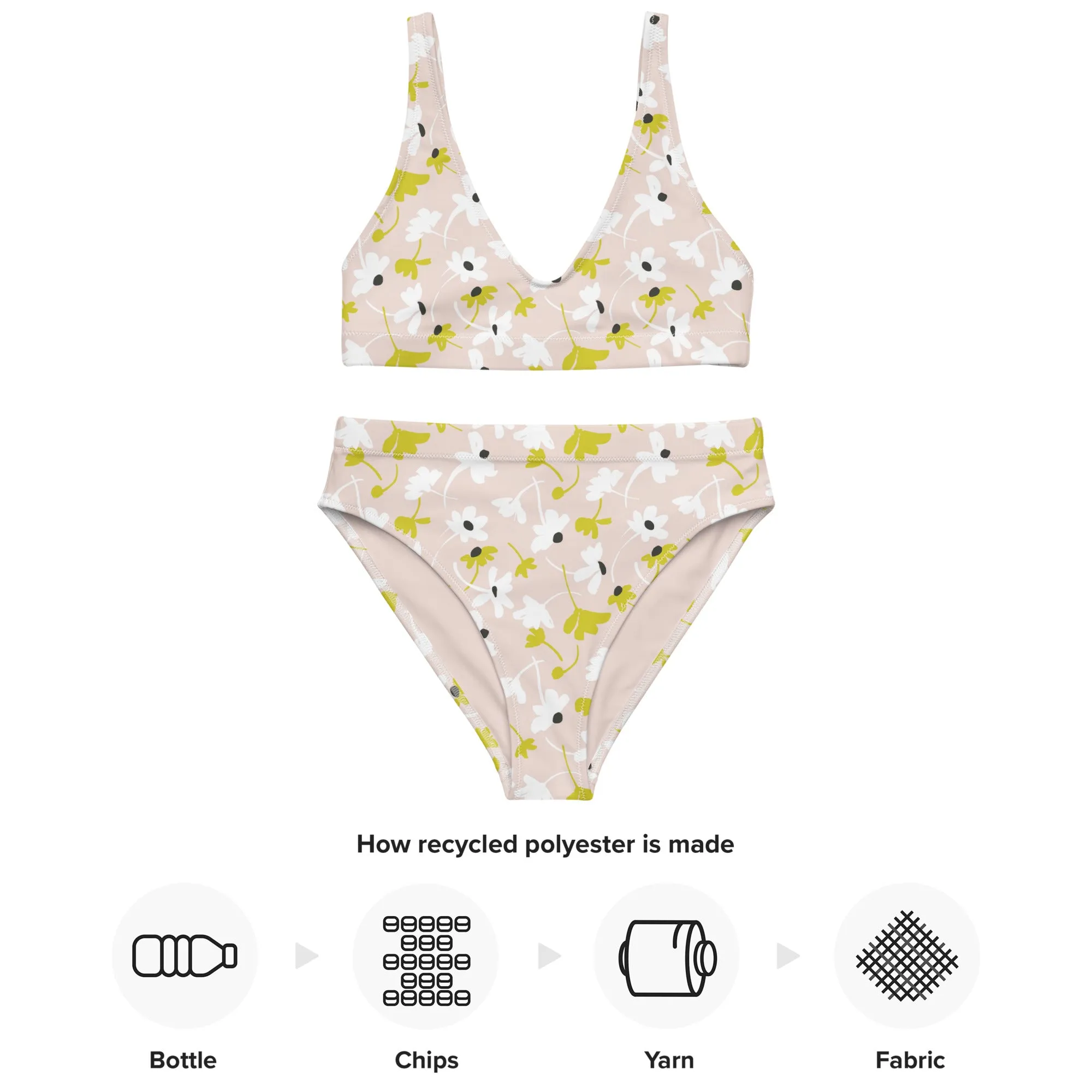 High Waisted Bikini Womens (Glamourange Luxury Bikini High Waisted - 0087 Patterns Model)