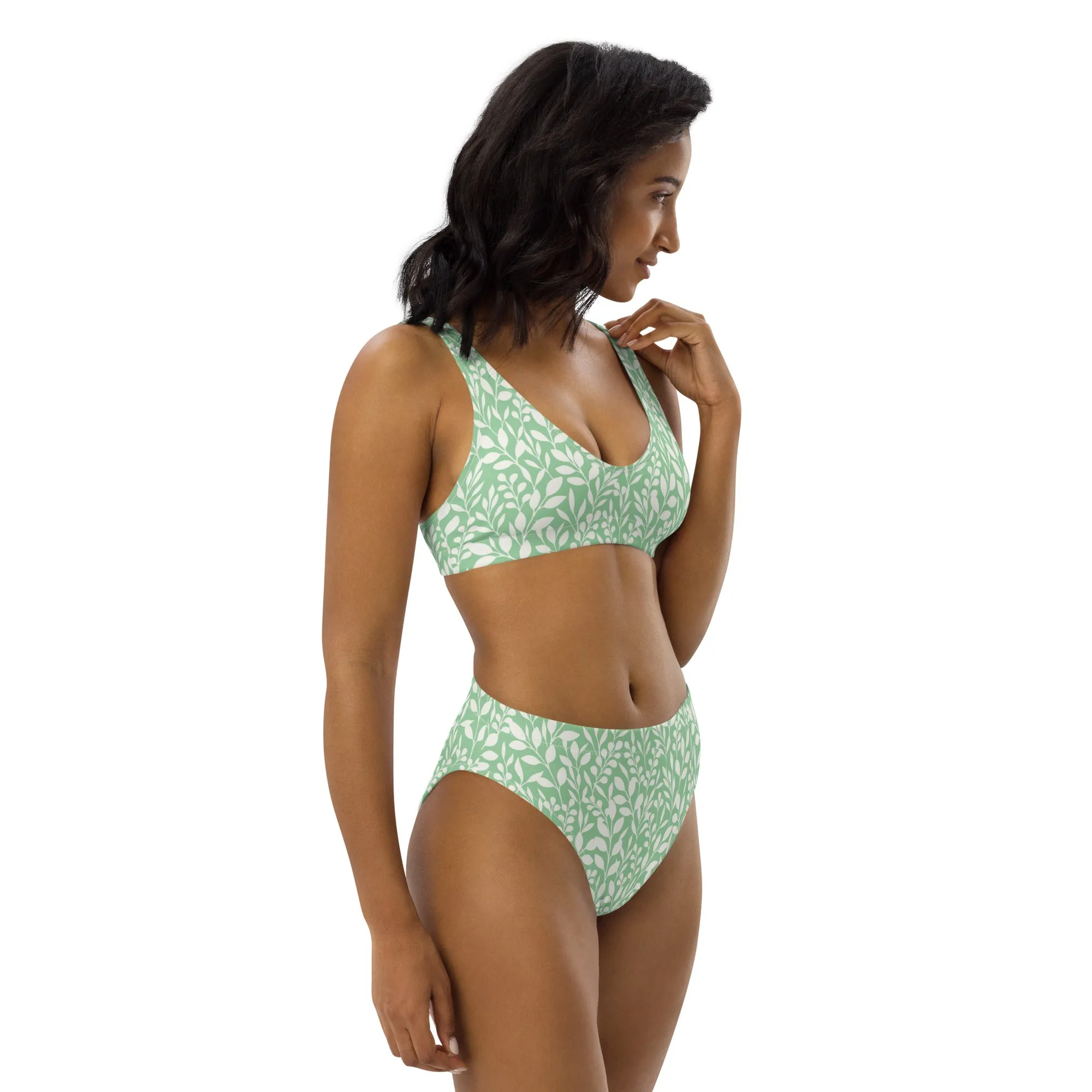 High Waisted Bikini Womens (Glamourange Luxury Bikini High Waisted - 0088 Patterns Model)