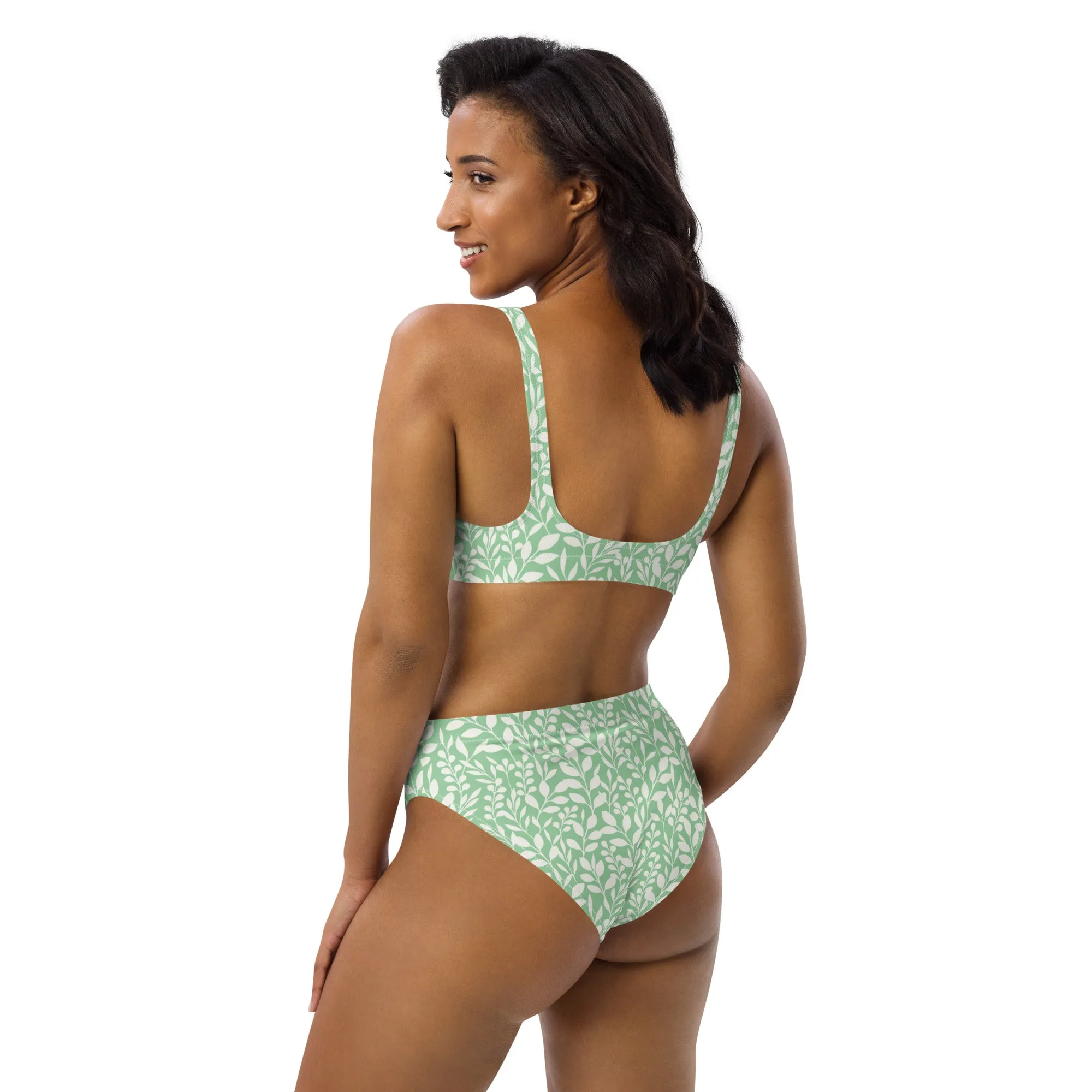 High Waisted Bikini Womens (Glamourange Luxury Bikini High Waisted - 0088 Patterns Model)