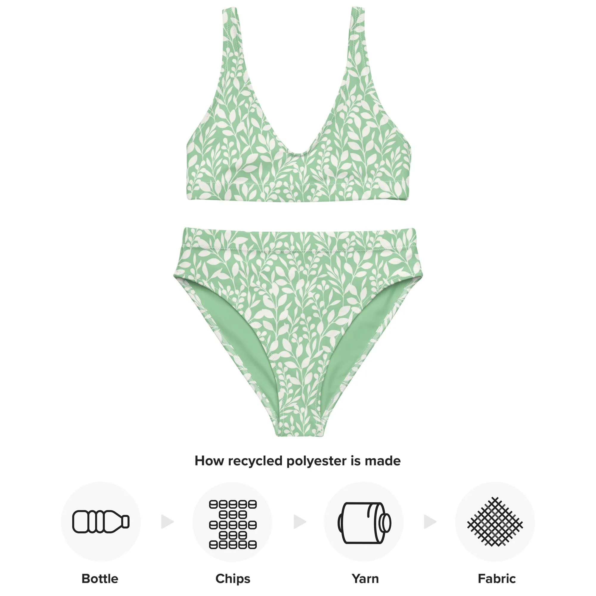 High Waisted Bikini Womens (Glamourange Luxury Bikini High Waisted - 0088 Patterns Model)
