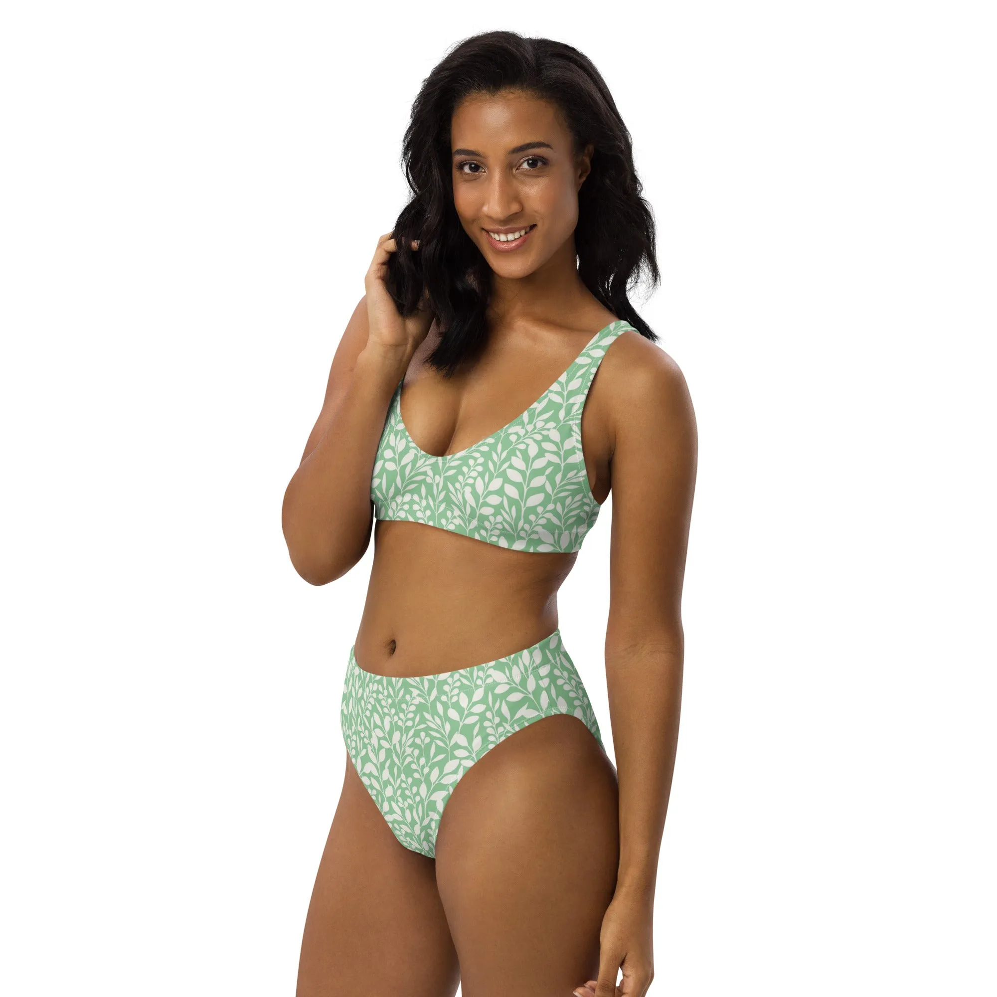 High Waisted Bikini Womens (Glamourange Luxury Bikini High Waisted - 0088 Patterns Model)