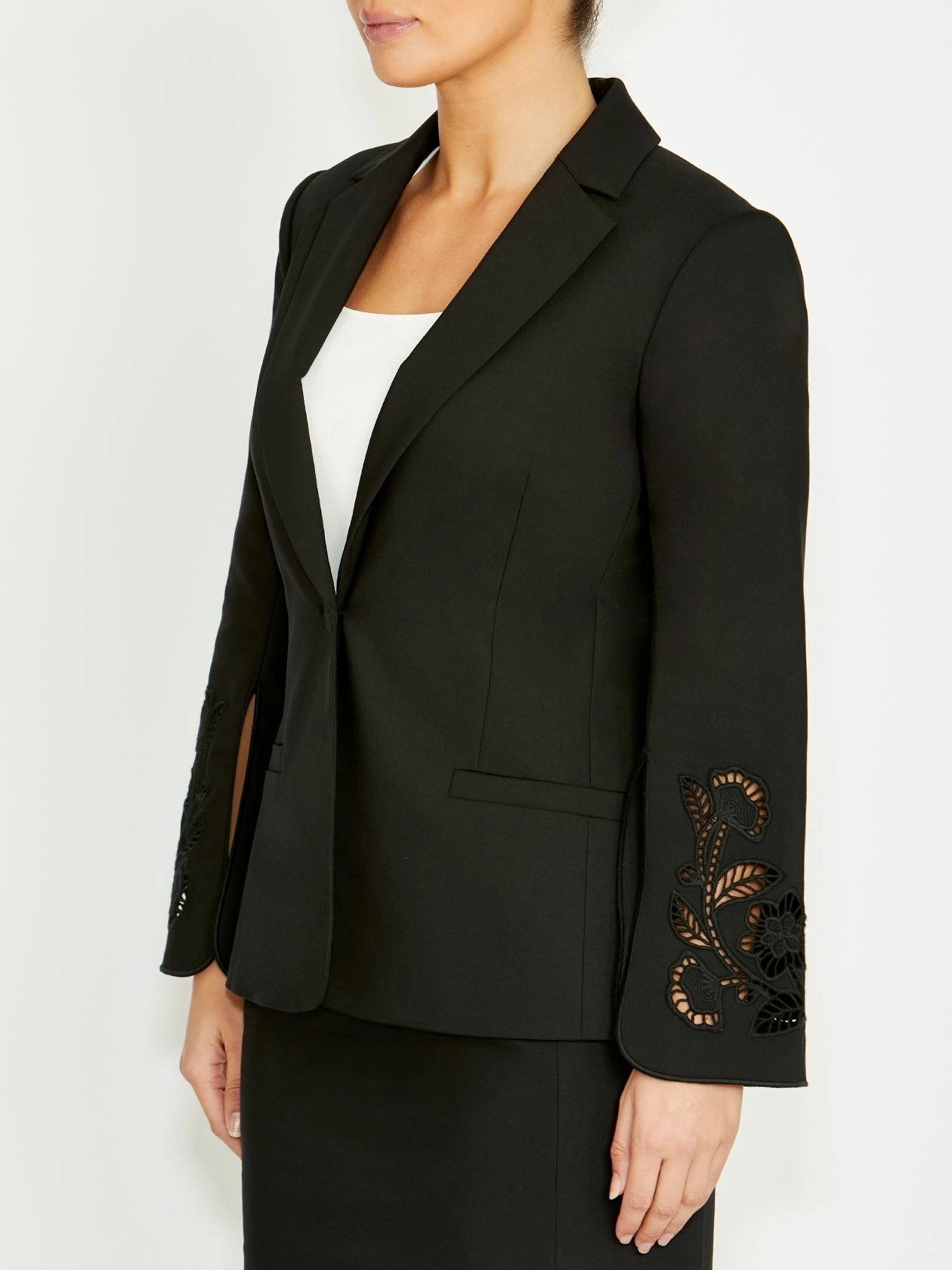 Alena Black Blazer Compression Friendly Fit Multi Directional Stretch