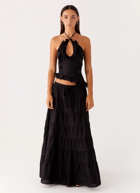 High Performance Shorts Mariella Linen Maxi Skirt - Black Mariella Linen Maxi Skirt - Black Swim Adventure