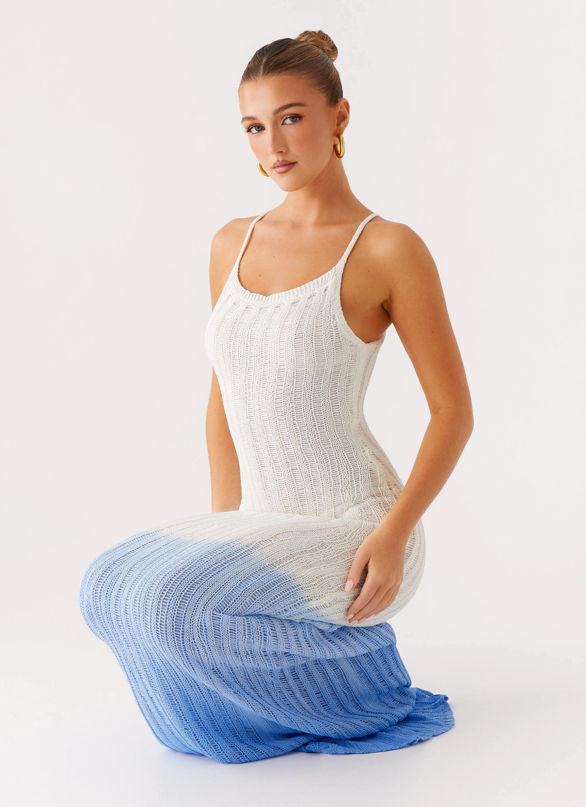 Kiki Maxi Dress - Ombre Blue Seamless-Look Profile Enhancer