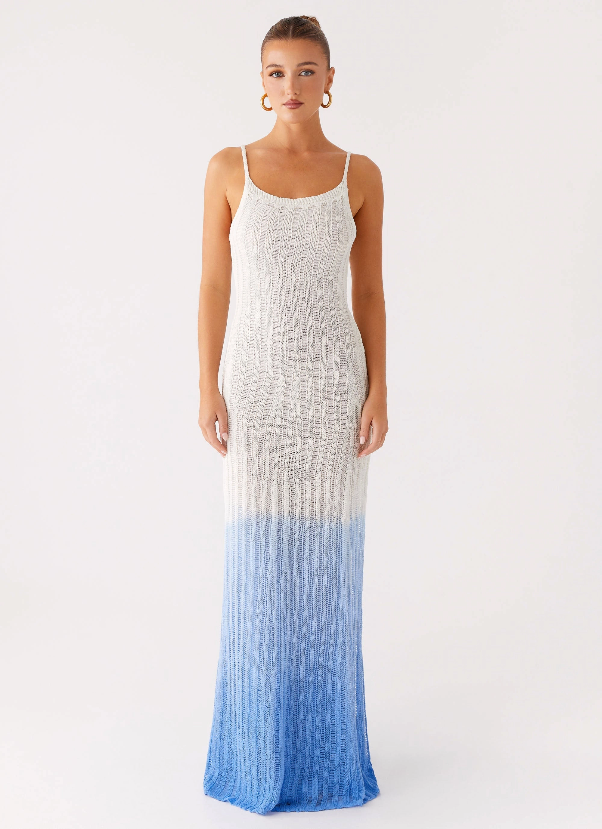Kiki Maxi Dress - Ombre Blue Gloss Accent