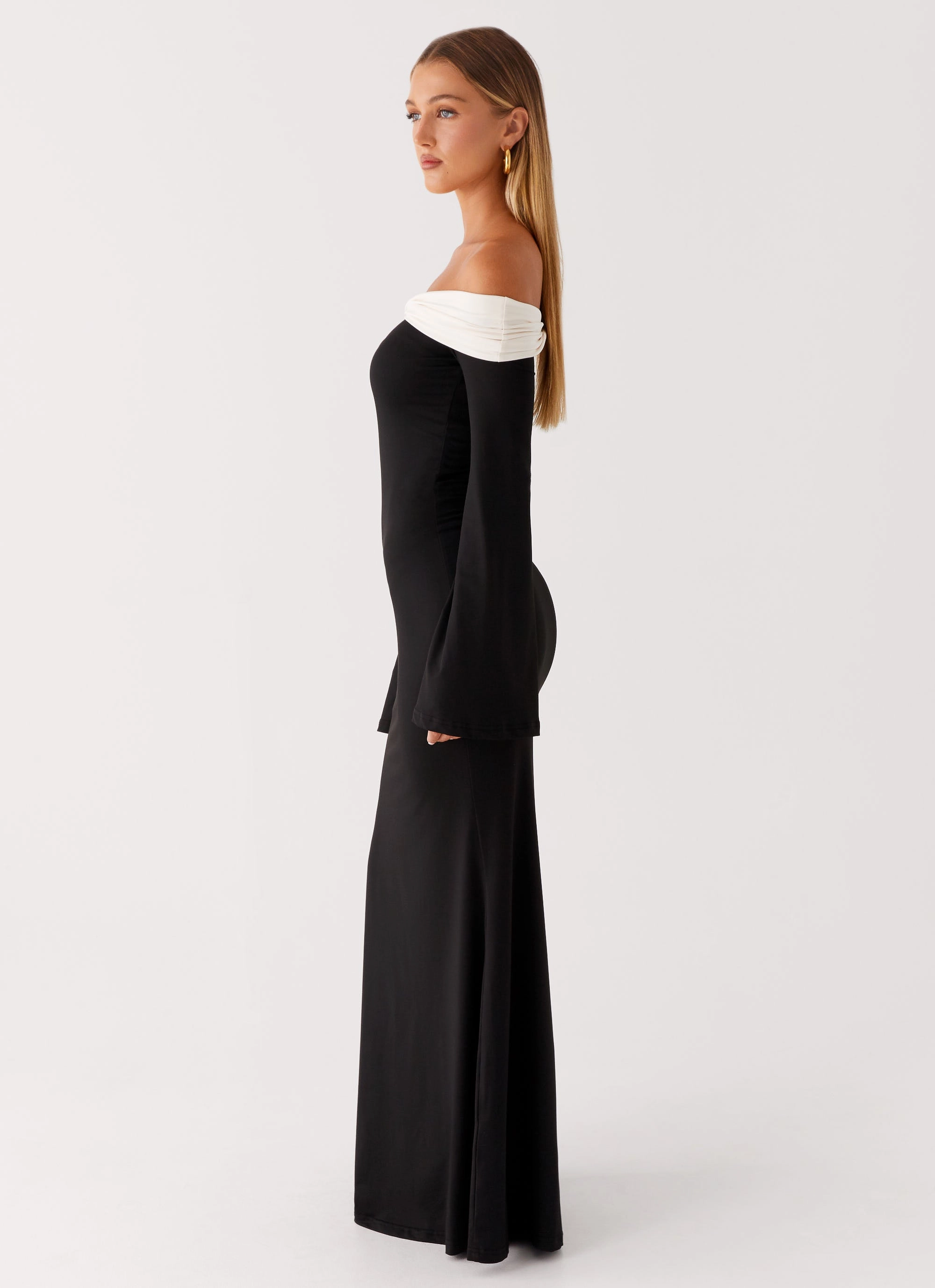 Hits Different Long Sleeve Maxi Dress - Black Birthday-Celebration