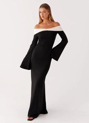 Hits Different Long Sleeve Maxi Dress - Black Comfy Wear Hits Different Long Sleeve Maxi Dress - Black Formal Occasion Stylish Line
