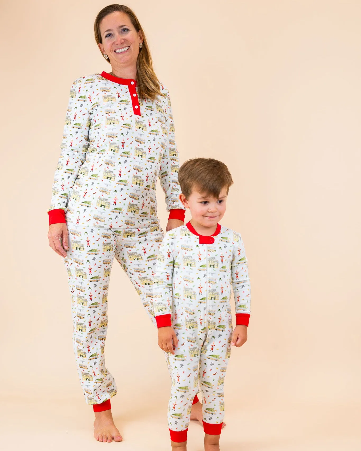 Holiday Vacation Knit Zip Up Pajamas- FINAL SALE
