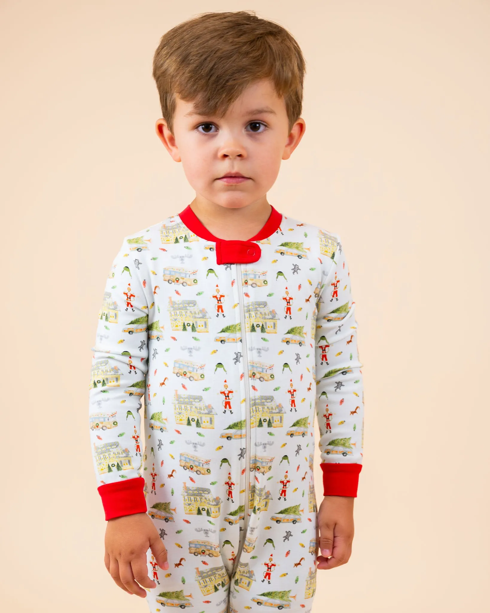Holiday Vacation Knit Zip Up Pajamas- FINAL SALE