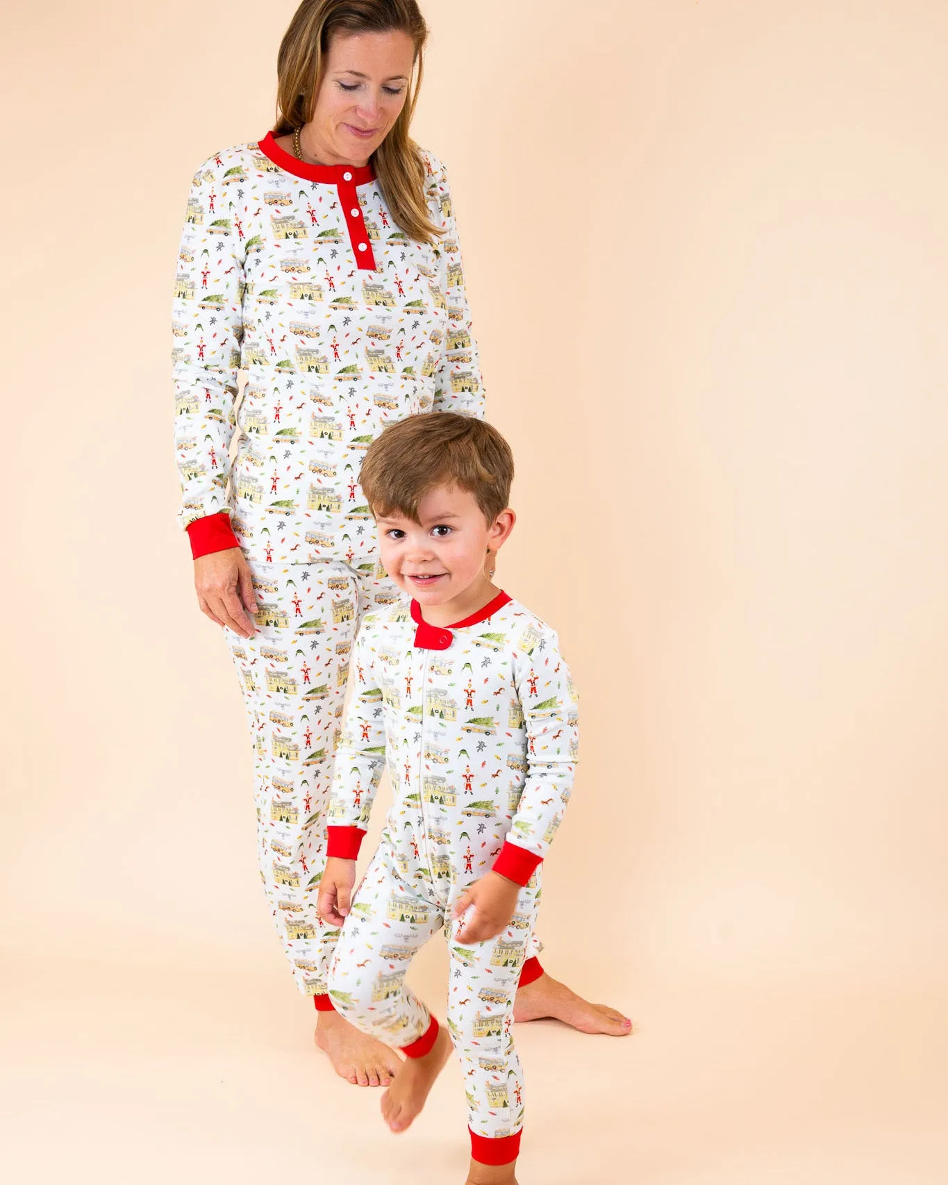 Holiday Vacation Knit Zip Up Pajamas- FINAL SALE