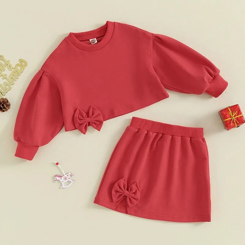 HOLLY Crop Top Bowtie Skirt Outfit