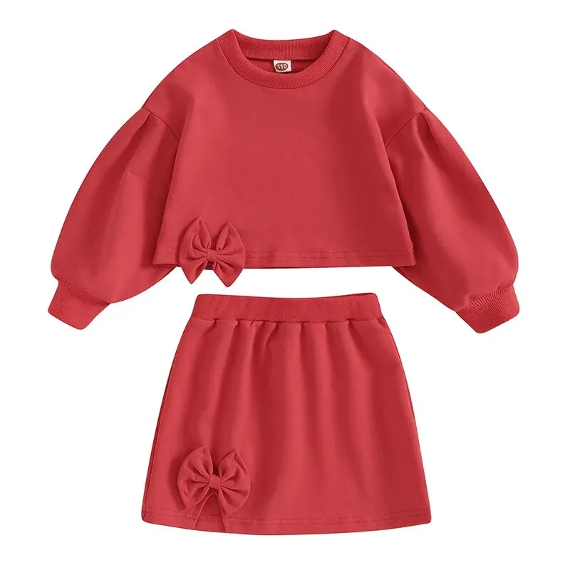HOLLY Crop Top Bowtie Skirt Outfit