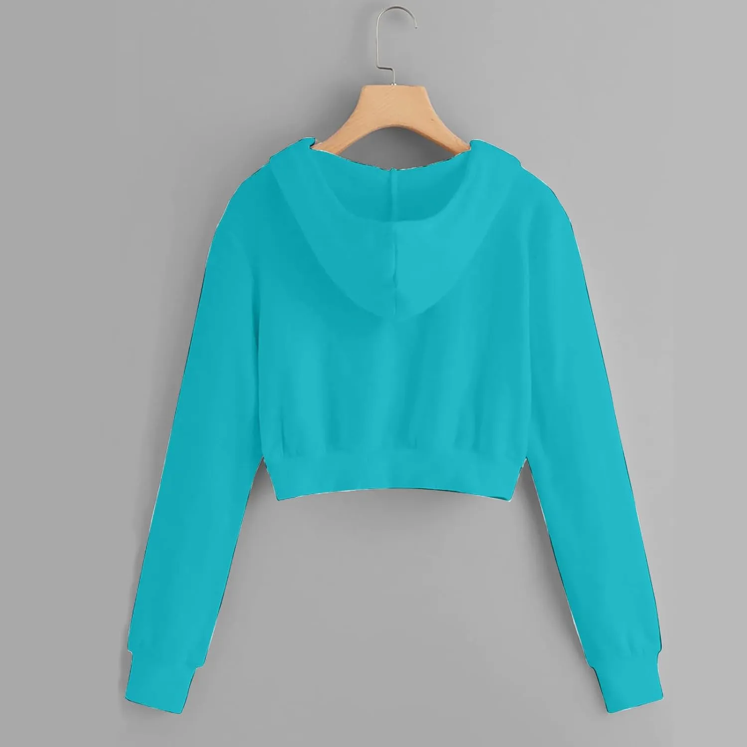 Hoodies for Women White Cropped Zip Up Hoodie Trendy Teen Girls Crop Top Jackets Casual Cute Cropped Hooded Jacket