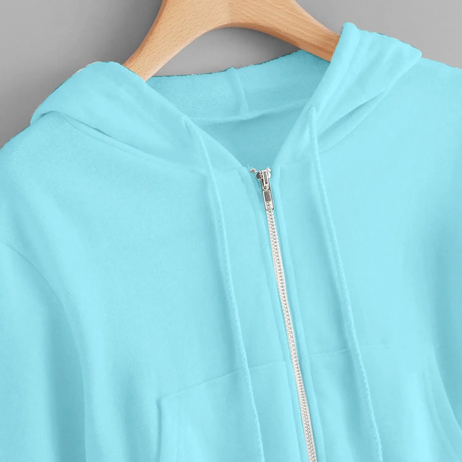 Hoodies for Women White Cropped Zip Up Hoodie Trendy Teen Girls Crop Top Jackets Casual Cute Cropped Hooded Jacket