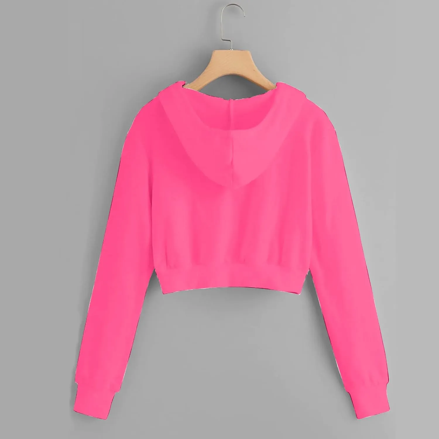 Hoodies for Women White Cropped Zip Up Hoodie Trendy Teen Girls Crop Top Jackets Casual Cute Cropped Hooded Jacket