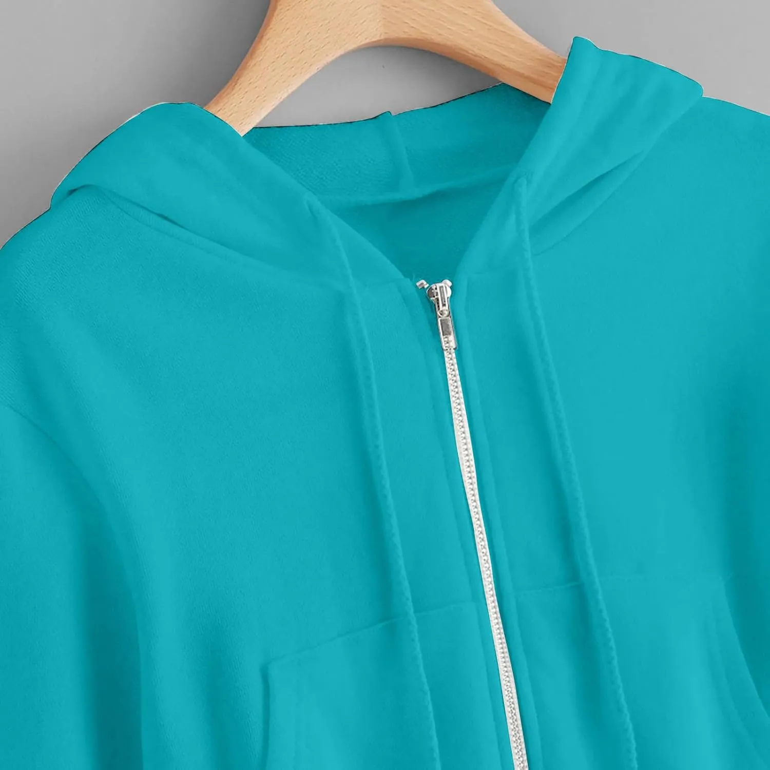 Hoodies for Women White Cropped Zip Up Hoodie Trendy Teen Girls Crop Top Jackets Casual Cute Cropped Hooded Jacket