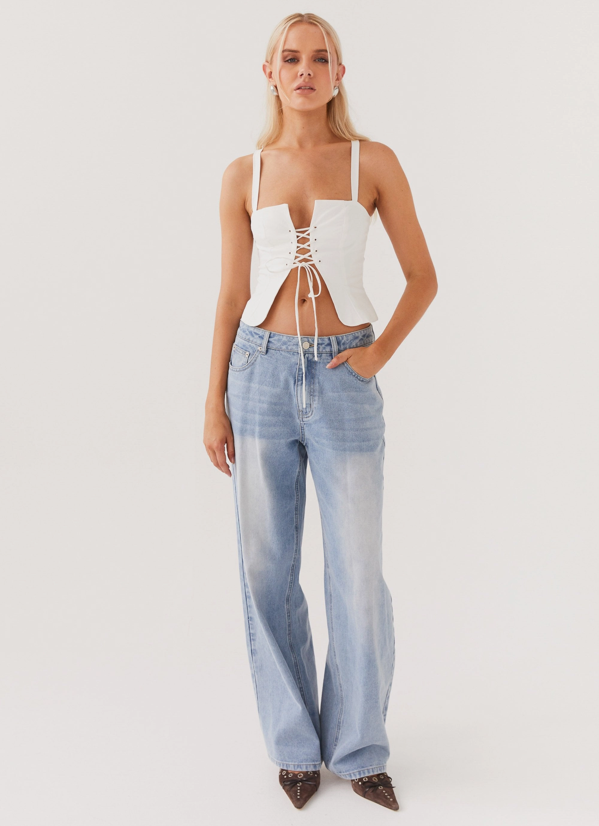 Hopeful Hearts Bustier Top - White AllPurpose Design