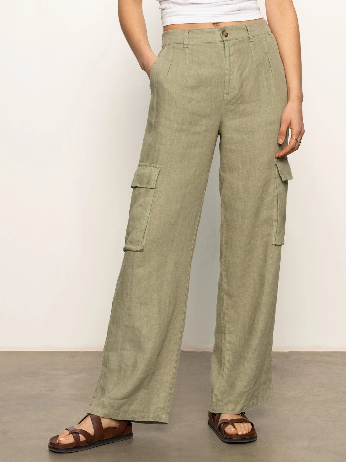 Timeless Wear City Ready Hopper Semi High Rise Cargo Pant Sage