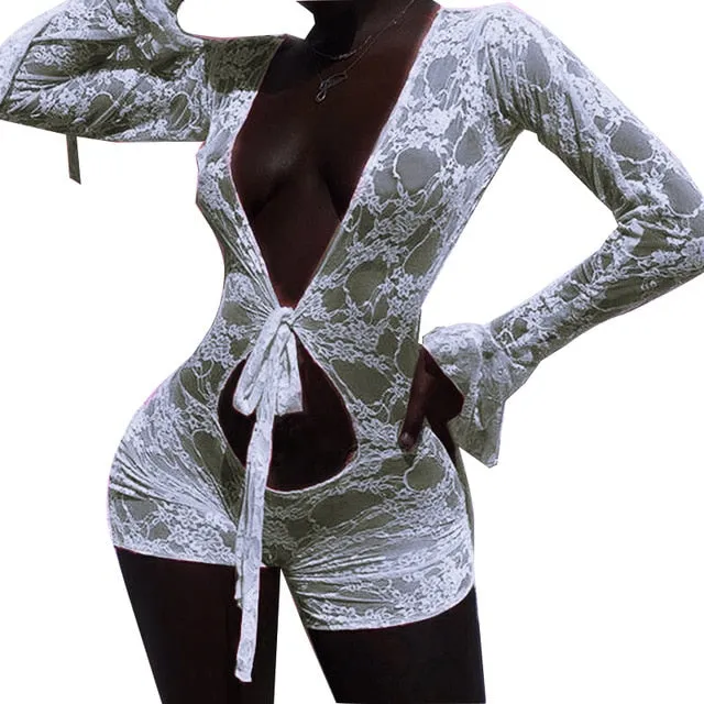 Hot and Bothered Deep V-Neck Floral Playsuit