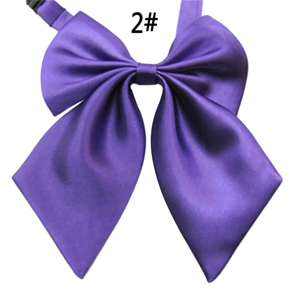 Hot Sale Formal Commercial Bow Tie Butterfly Cravat Silk Bowtie Solid Color Marriage Bow Ties For Women Formal Business