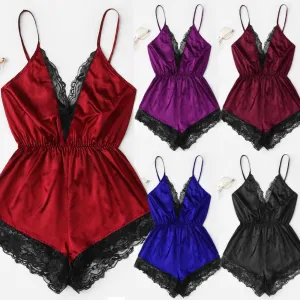 Hot selling fashion lace pajamas set