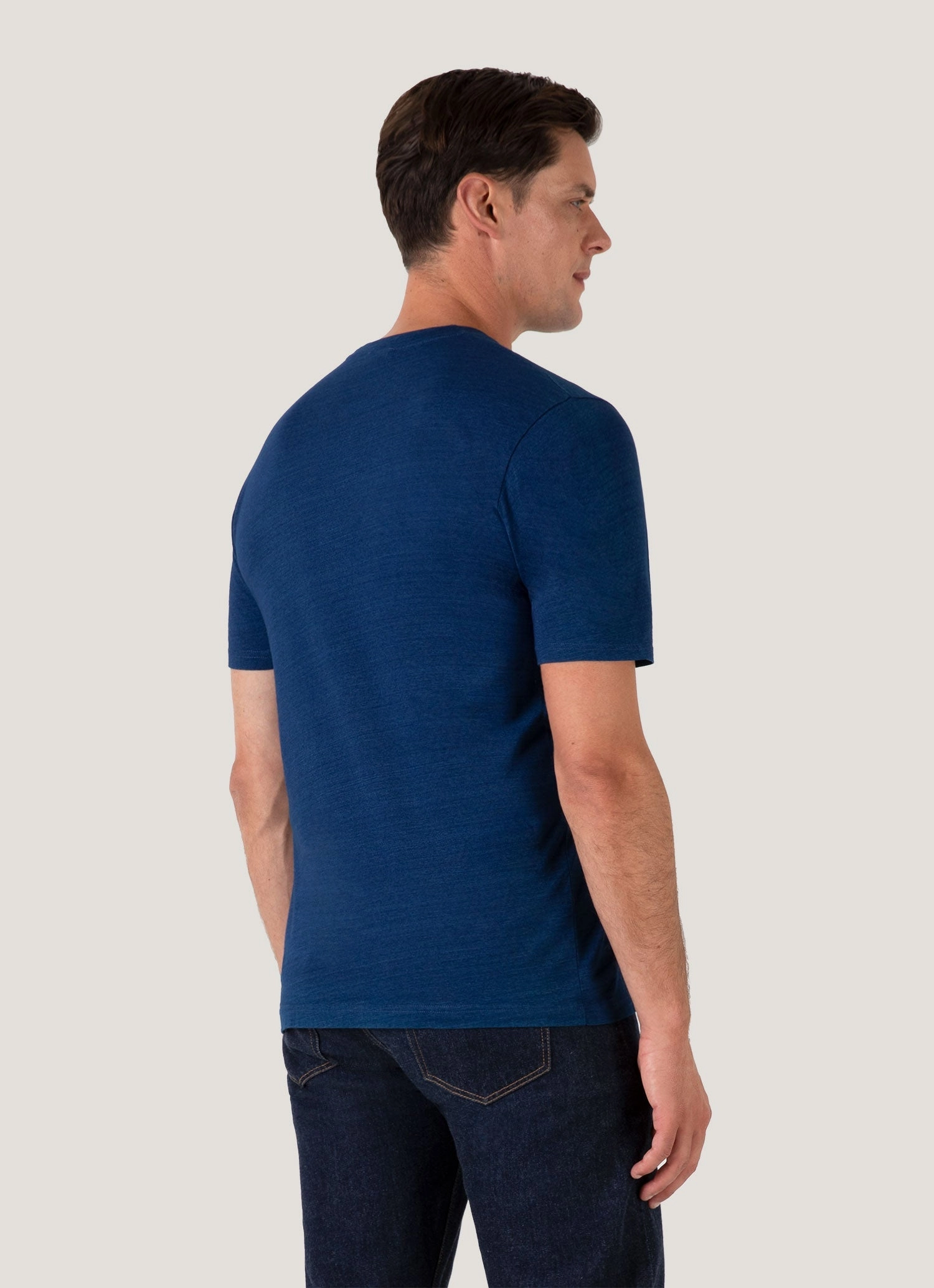 Men's Riviera Midweight T-shirt in Real Indigo Breathable Stretch