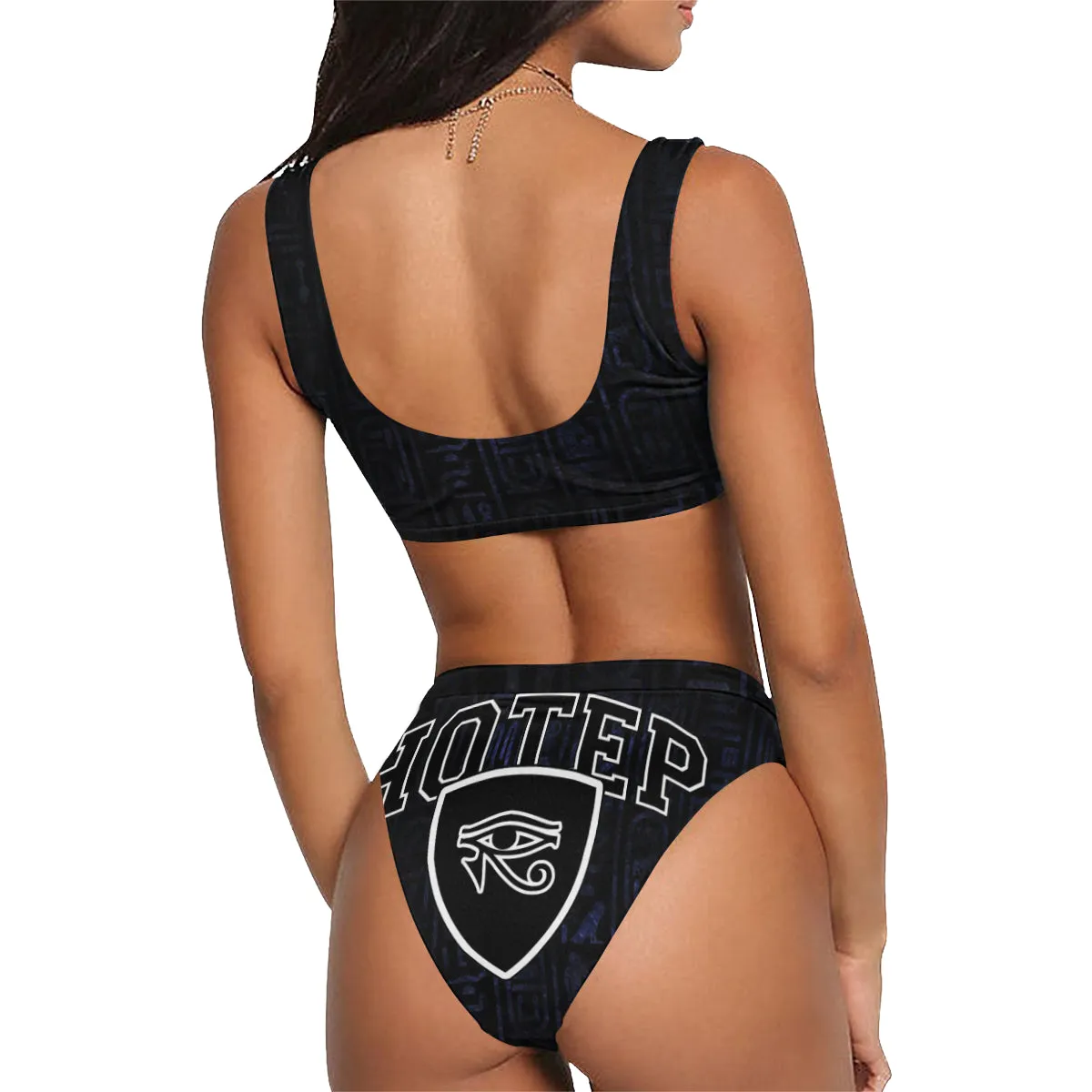HOTEP EYES Sport Top & High-Waisted Bikini Swimsuit