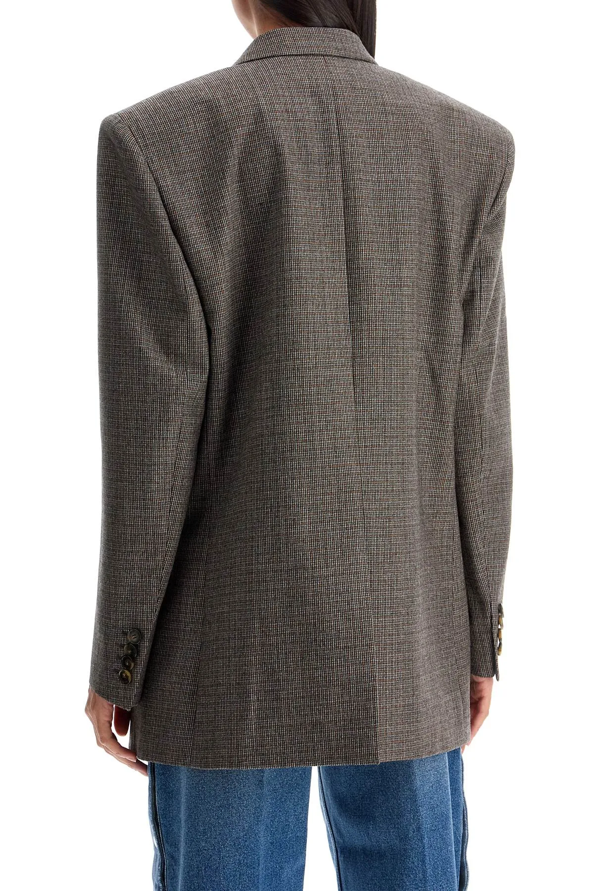 houndstooth single-breasted bl 650123 3EJ790 CAMEL/GREY