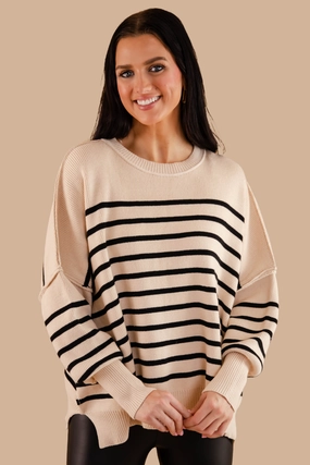 How The Story Goes Sweater-Beige Impact Absorbing Padding How The Story Goes Sweater-Beige Cold Weather