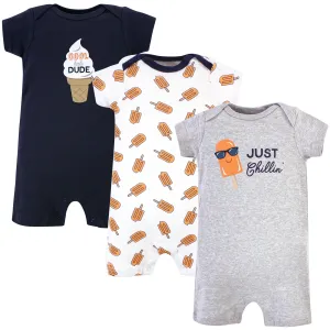 Hudson Baby Cotton Rompers, Chillin Popsicle