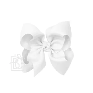 Huge Bow on Clip, White