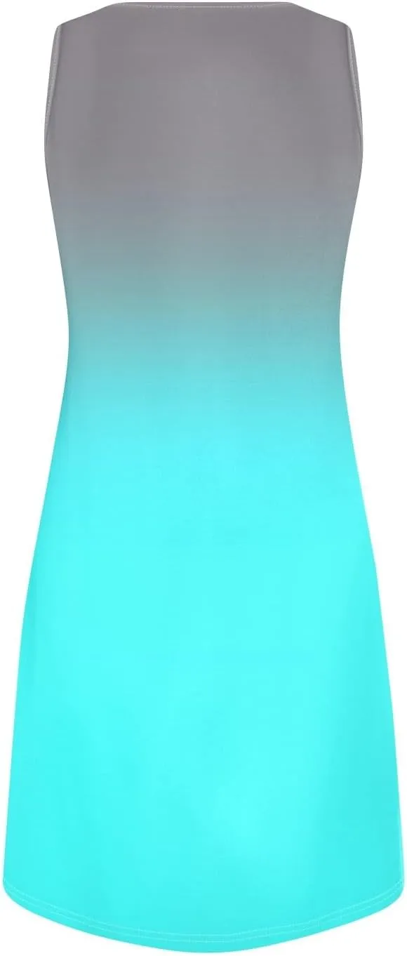 HXHYQKP Sun Dresses for Women 2025 Vacation Summer Casual Sleeveless Tank Dress Beach Cover Ups Trendy Midi Sundress