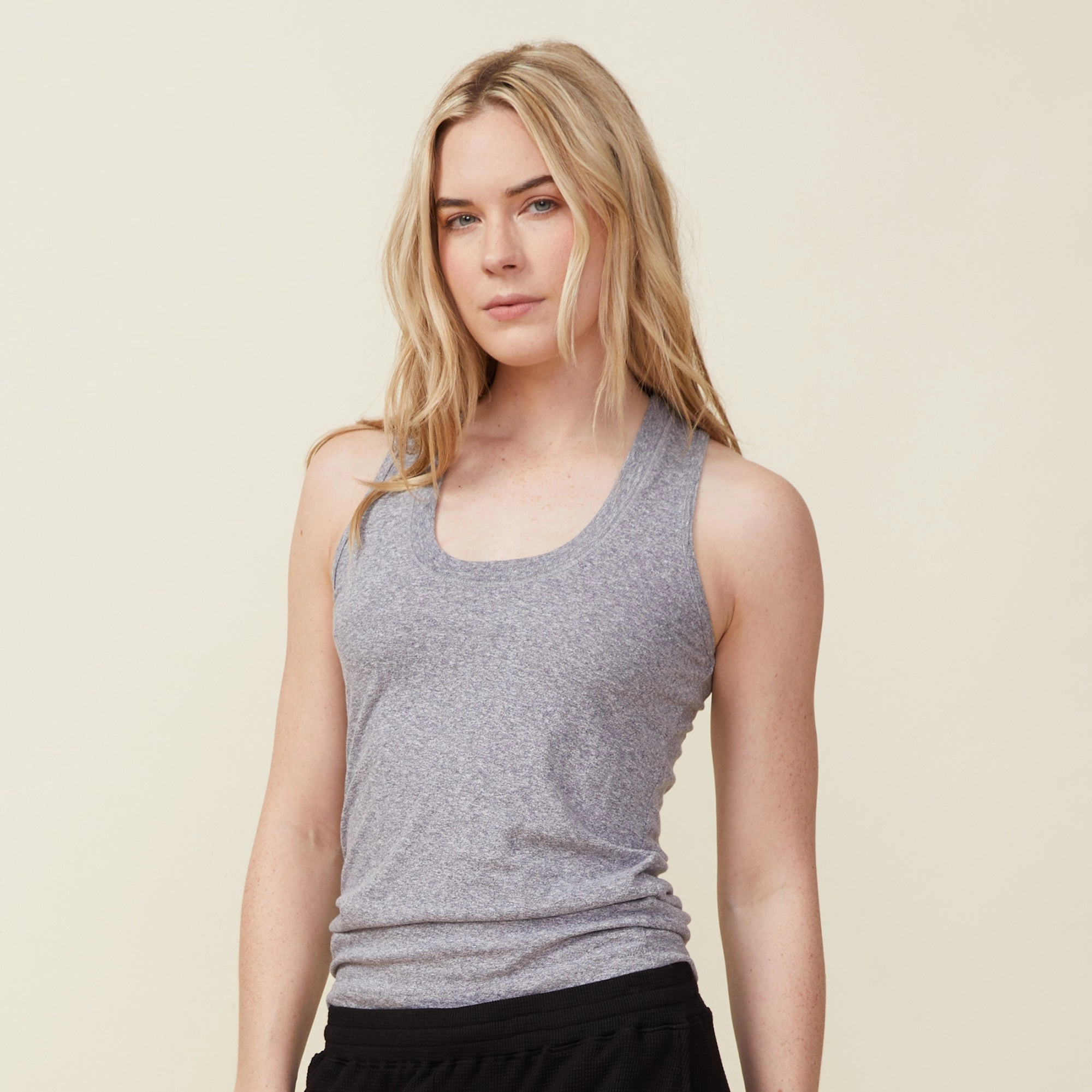 MultiPocket Design Textured Tri-Blend Narrow Tank