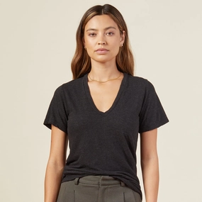 Hypoallergenic fabric Textured Tri-Blend Fitted V Neck Tee Textured Tri-Blend Fitted V Neck Tee LowProfileDesign