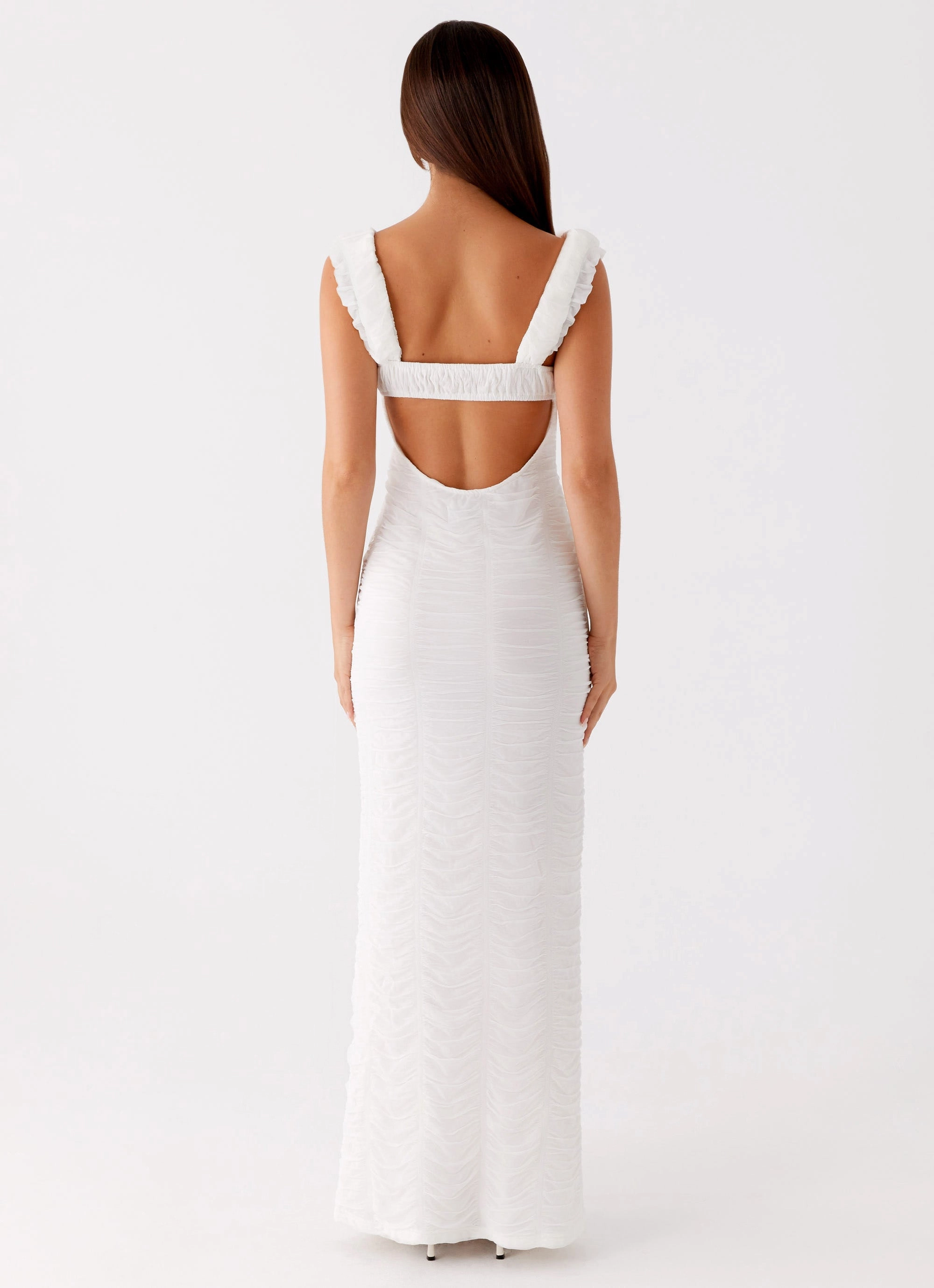 Senses Midi Dress - White HypoallergenicFiber