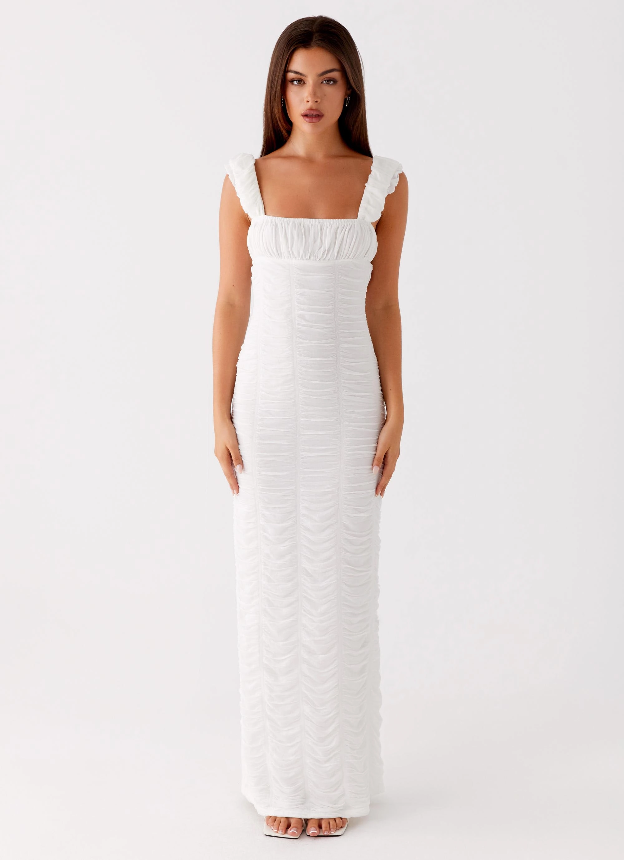 Versatile dress for layering Senses Midi Dress - White