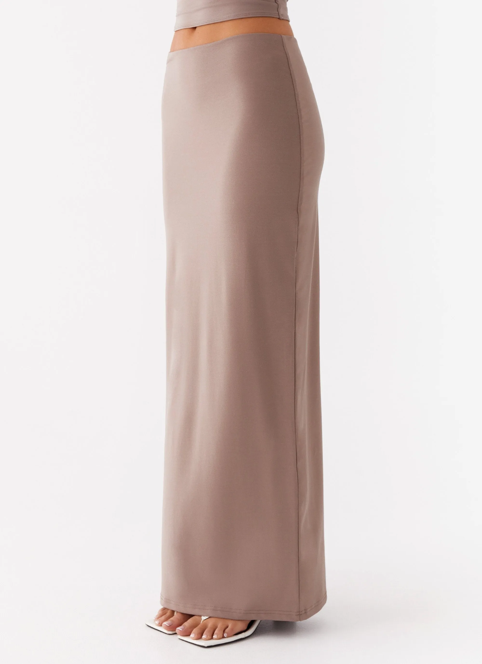Solace Soul Maxi Skirt - Taupe Odor Resistant Comfy Motion