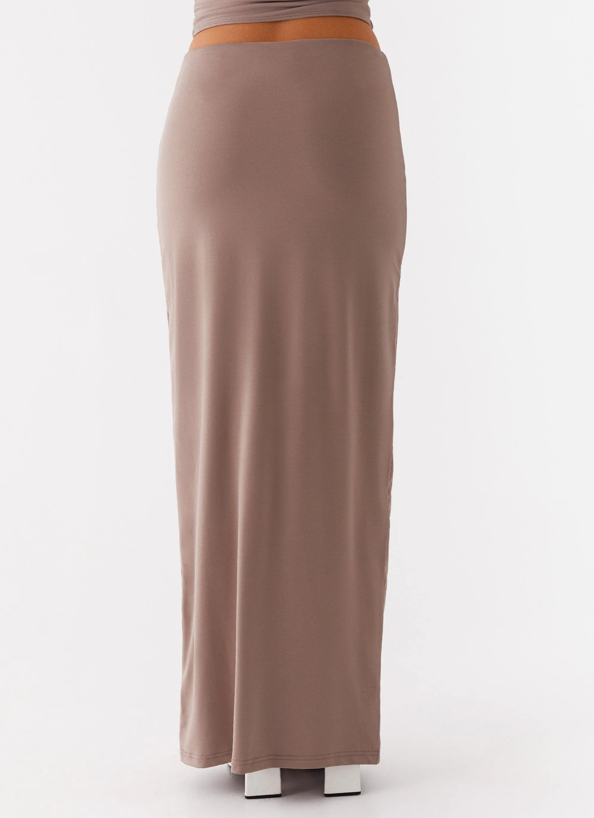 Solace Soul Maxi Skirt - Taupe Weather Flex Flexible Fit