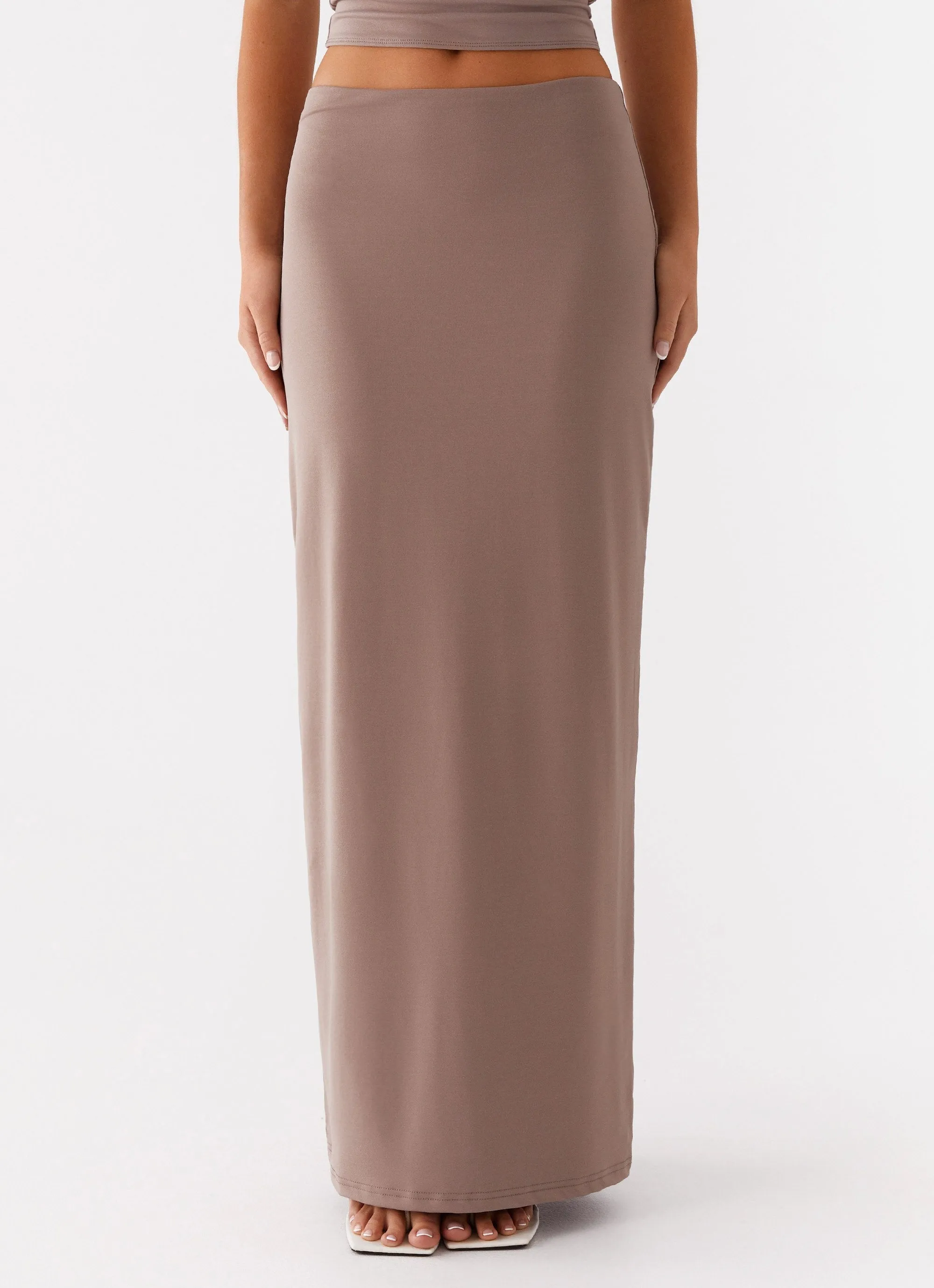 All Season Versatility Solace Soul Maxi Skirt - Taupe