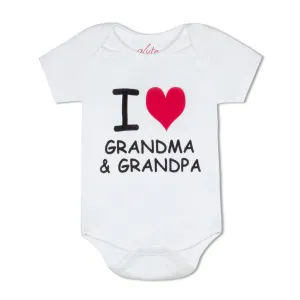 I Heart Grandma & Grandpa <br> Organic Cotton Onesie