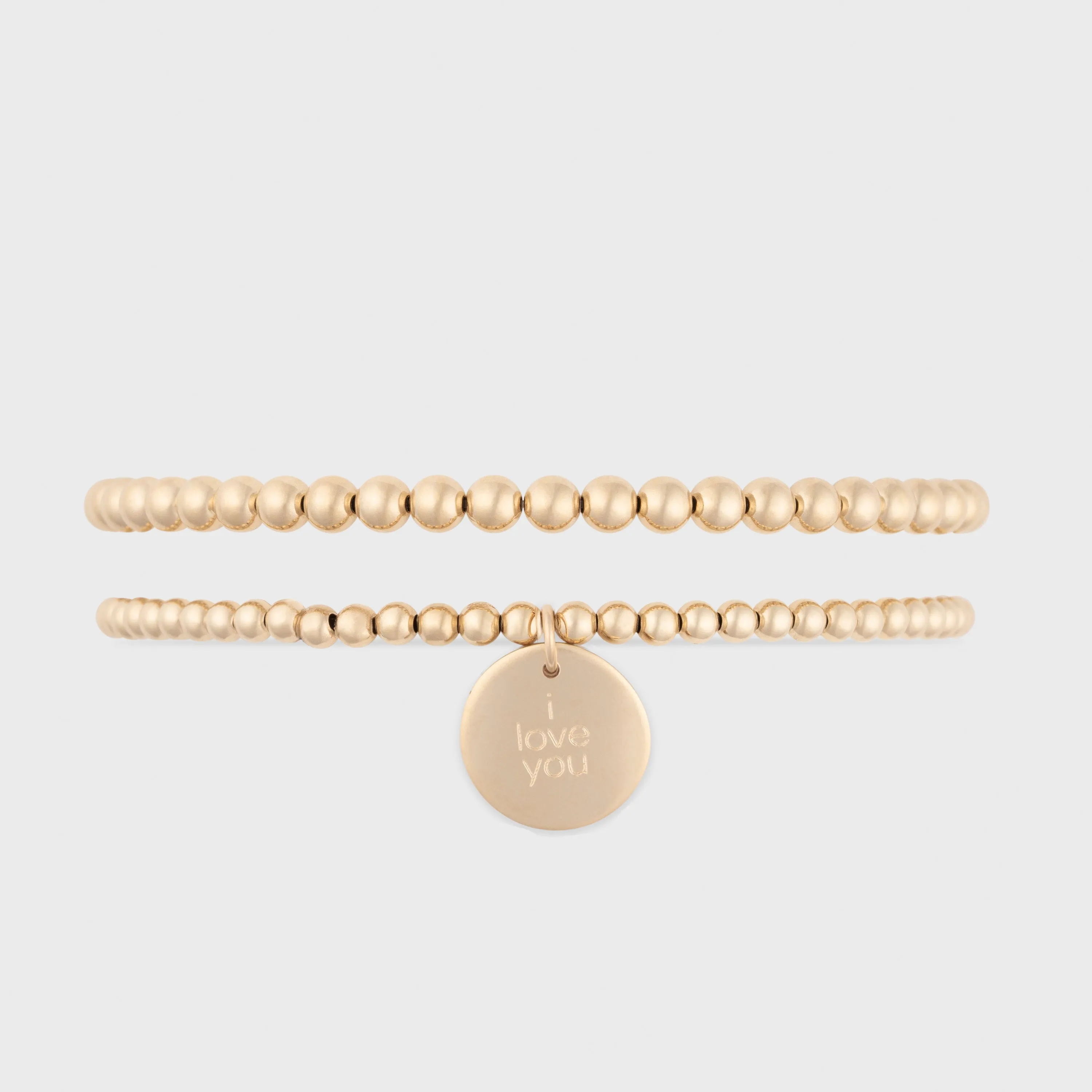 i love you juno bracelet double stack (3 4mm)