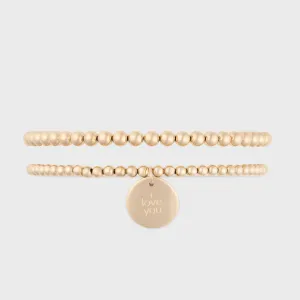 i love you juno bracelet double stack (3 4mm)