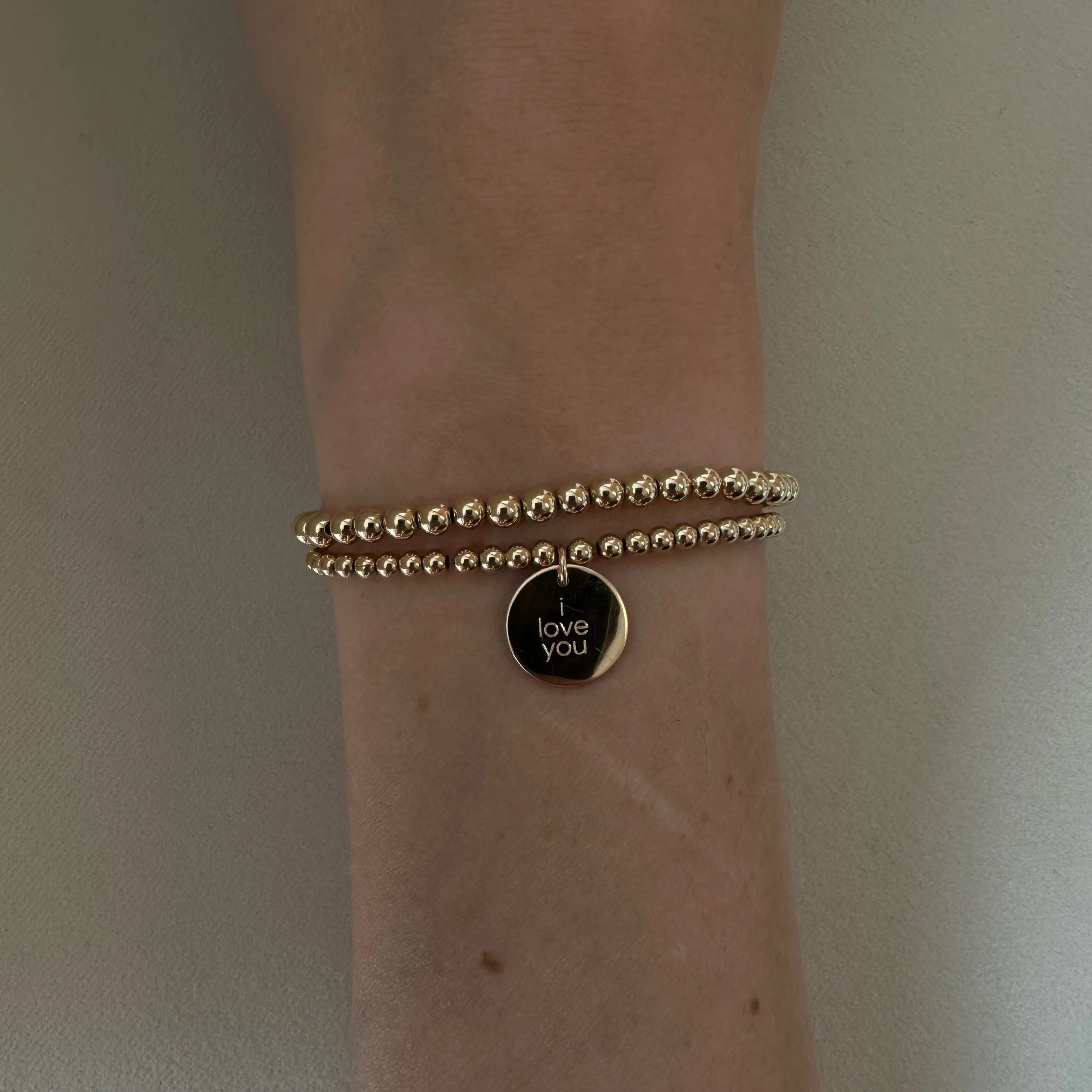 i love you juno bracelet double stack (3 4mm)