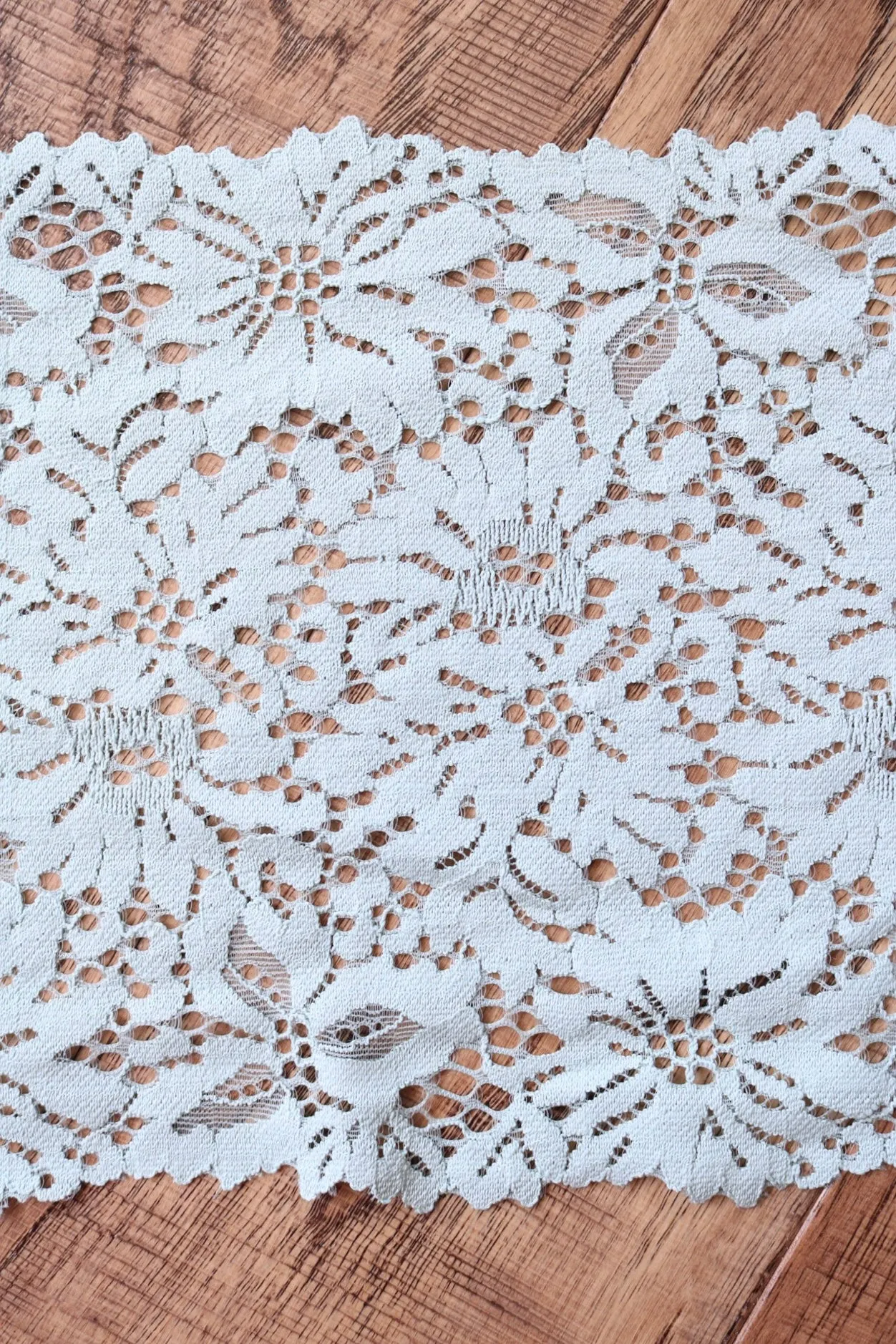 Ice Blue 7.5" Wide Stretch Lace