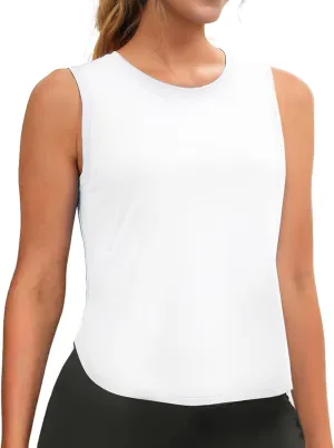 Ice Silk Workout Tank Tops for Women Gym Womens Athletic Tops Loose Fit Running Tank Sleeveless Cool Sun Protection